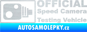Samolepka Official Speed Camera Testing Vehicle škrábaný hliník