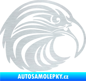 Samolepka Orel 012 pravá hlava škrábaný hliník