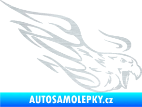 Samolepka Orel 014 pravá s plameny škrábaný hliník