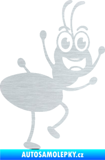 Samolepka Pan mravenec pravá škrábaný hliník