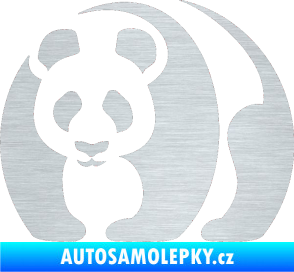 Samolepka Panda 001 levá škrábaný hliník