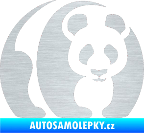 Samolepka Panda 001 pravá škrábaný hliník