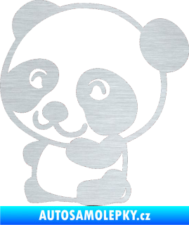 Samolepka Panda 002 levá škrábaný hliník