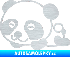 Samolepka Panda 003 levá škrábaný hliník