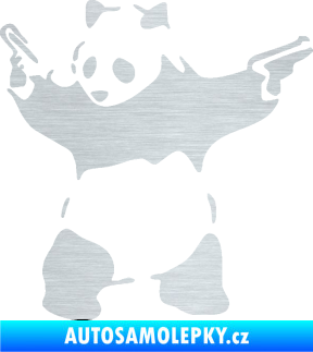 Samolepka Panda 007 levá gangster škrábaný hliník
