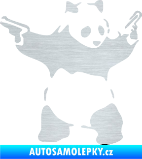 Samolepka Panda 007 pravá gangster škrábaný hliník