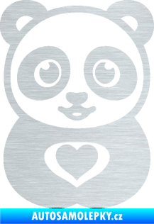 Samolepka Panda 008 roztomilá škrábaný hliník