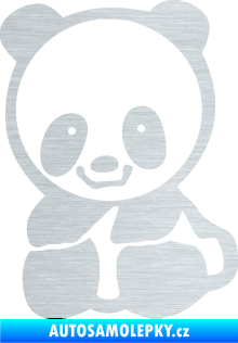 Samolepka Panda 009 levá baby škrábaný hliník
