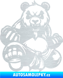 Samolepka Panda 012 levá Kung Fu bojovník škrábaný hliník