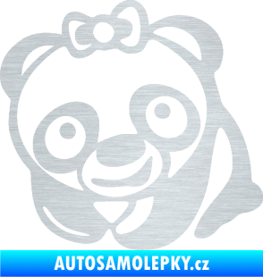 Samolepka Panda baby levá škrábaný hliník