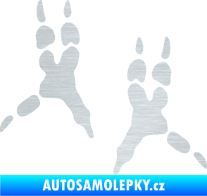 Samolepka Papoušek 008 stopy levá škrábaný hliník