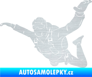 Samolepka Parašutista 004 levá škrábaný hliník