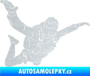 Samolepka Parašutista 004 pravá škrábaný hliník