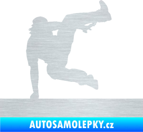 Samolepka Parkour 002 pravá škrábaný hliník