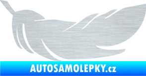 Samolepka Peříčko 007 pravá škrábaný hliník