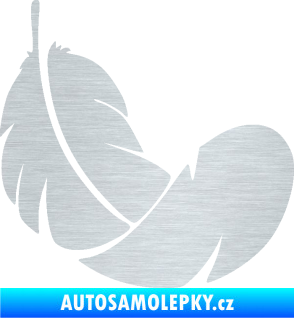 Samolepka Peříčko 008 pravá škrábaný hliník