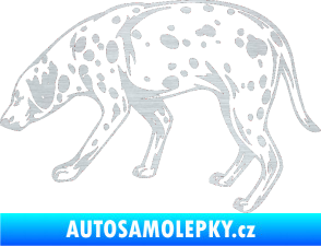 Samolepka Pes 001 levá Dalmatin škrábaný hliník