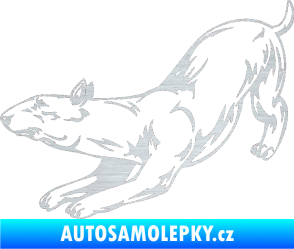 Samolepka Pes 009 levá škrábaný hliník