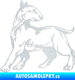 Samolepka Pes 011 levá škrábaný hliník