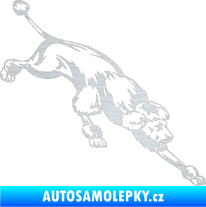 Samolepka Pes 022 pravá Pudl škrábaný hliník