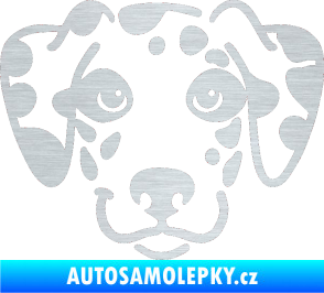Samolepka Pes 064 Dalmatin škrábaný hliník