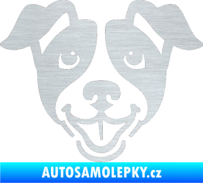 Samolepka Pes 065 škrábaný hliník