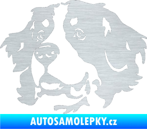 Samolepka Pes 131 levá bernský salašnický pes škrábaný hliník