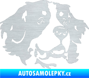 Samolepka Pes 131 pravá bernský salašnický pes škrábaný hliník