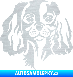 Samolepka Pes 132 levá Cavalier king Charles spaniel škrábaný hliník
