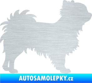 Samolepka Pes 156 pravá čivava škrábaný hliník