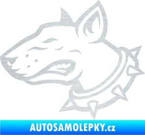 Samolepka Pes 167 levá pitbull škrábaný hliník