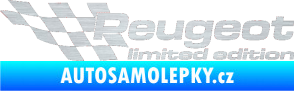 Samolepka Peugeot limited edition levá škrábaný hliník