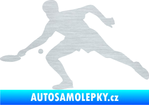 Samolepka Ping pong 001 levá škrábaný hliník