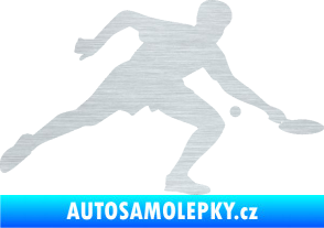Samolepka Ping pong 001 pravá škrábaný hliník
