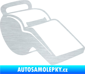Samolepka Píšťalka 001 pravá škrábaný hliník
