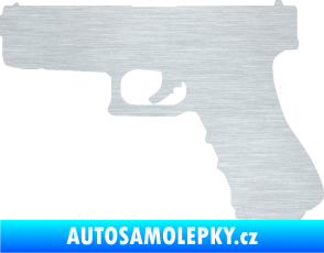 Samolepka Pistole 001 levá škrábaný hliník