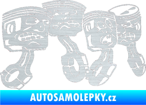 Samolepka Písty pravá škrábaný hliník