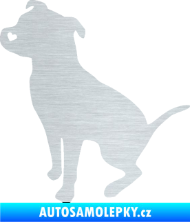 Samolepka Pitbull 005 levá škrábaný hliník