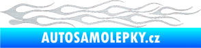 Samolepka Plameny 005 škrábaný hliník