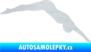 Samolepka Plavání 003  pravá skok do vody škrábaný hliník