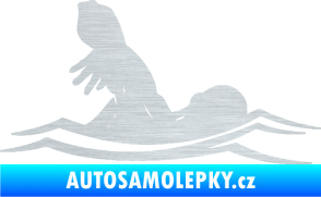 Samolepka Plavání 005 pravá škrábaný hliník