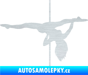 Samolepka Pole dance 002 pravá tanec na tyči škrábaný hliník