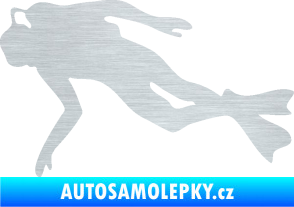 Samolepka Potápěč 002 levá škrábaný hliník