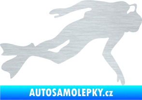 Samolepka Potápěč 002 pravá škrábaný hliník