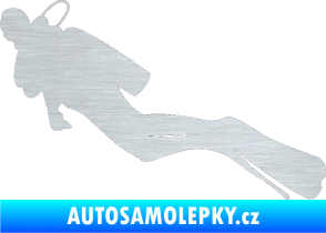 Samolepka Potápěč 005 levá škrábaný hliník
