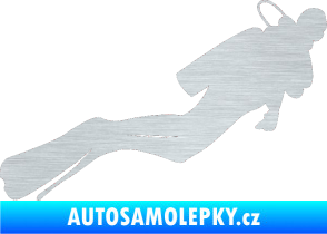 Samolepka Potápěč 005 pravá škrábaný hliník