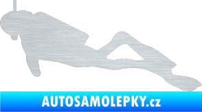 Samolepka Potápěč 009 levá škrábaný hliník