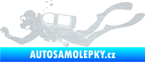 Samolepka Potápěč 011 levá škrábaný hliník