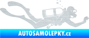 Samolepka Potápěč 011 pravá škrábaný hliník