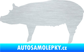 Samolepka Prase 002 levá škrábaný hliník
